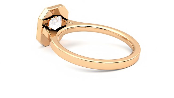 Taylor & Hart Arcadia Asscher Engagement Ring 360 degree image 17