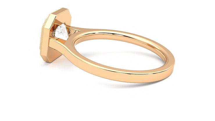 Taylor & Hart Arcadia Asscher Engagement Ring 360 degree image 18