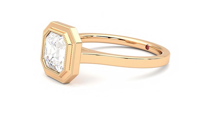Taylor & Hart Arcadia Asscher Engagement Ring 360 degree image 22
