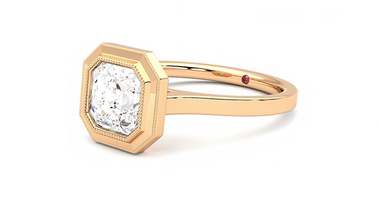 Taylor & Hart Arcadia Asscher Engagement Ring 360 degree image 23