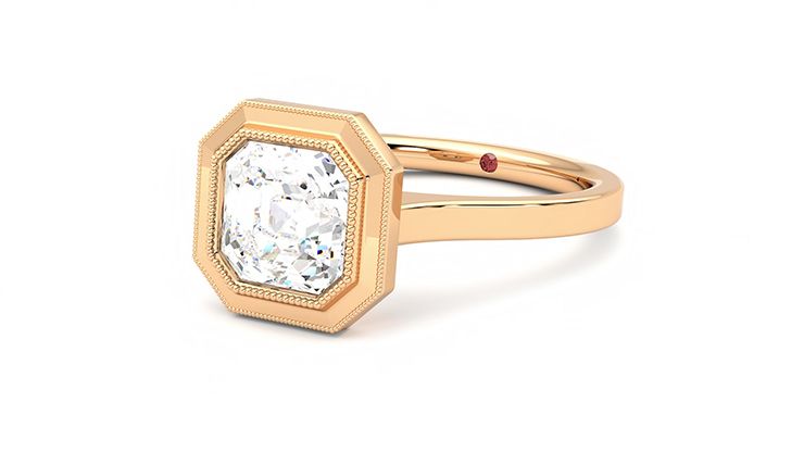 Taylor & Hart Arcadia Asscher Engagement Ring 360 degree image 24