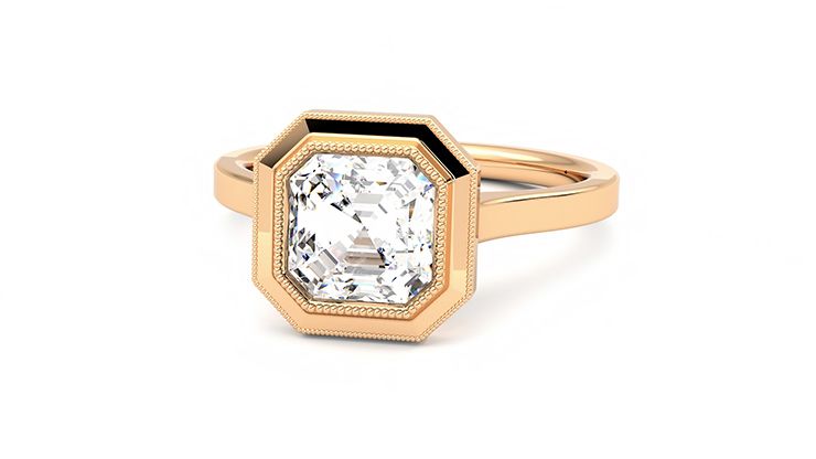 Taylor & Hart Arcadia Asscher Engagement Ring 360 degree image 26