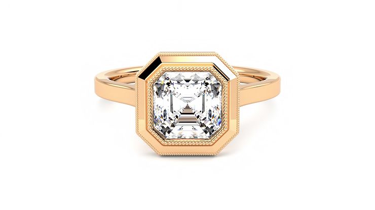 Taylor & Hart Arcadia Asscher Engagement Ring 360 degree image 29