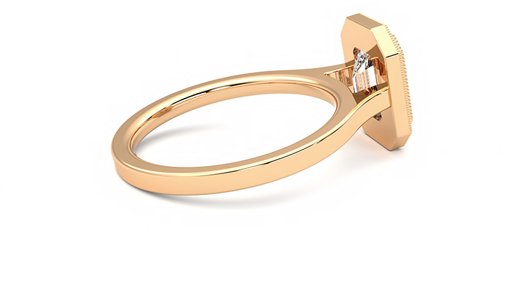 Taylor & Hart Arcadia Emerald Engagement Ring 360 degree image 10