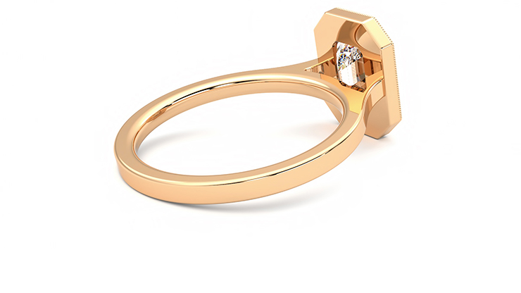 Taylor & Hart Arcadia Emerald Engagement Ring 360 degree image 11
