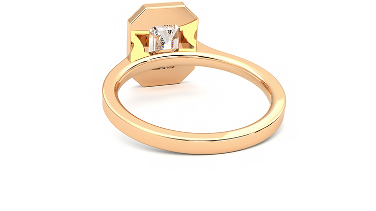 Taylor & Hart Arcadia Emerald Engagement Ring 360 degree image 15