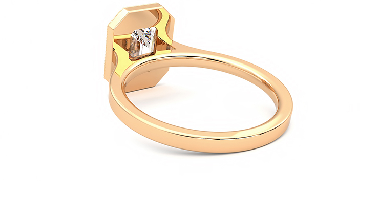 Taylor & Hart Arcadia Emerald Engagement Ring 360 degree image 16