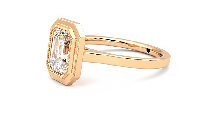 Taylor & Hart Arcadia Emerald Engagement Ring 360 degree image 22