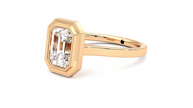 Taylor & Hart Arcadia Emerald Engagement Ring 360 degree image 23