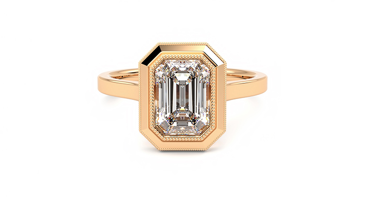 Taylor & Hart Arcadia Emerald Engagement Ring 360 degree image 29