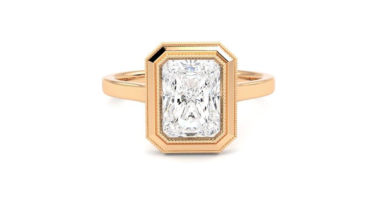 Taylor & Hart Arcadia Radiant Engagement Ring 360 degree image 1