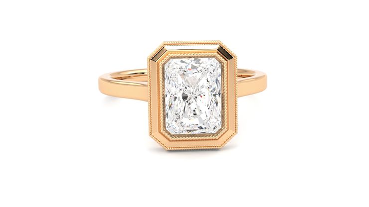 Taylor & Hart Arcadia Radiant Engagement Ring 360 degree image 2