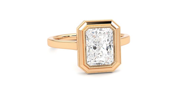Taylor & Hart Arcadia Radiant Engagement Ring 360 degree image 3