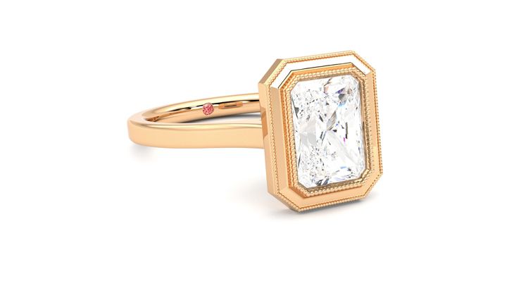 Taylor & Hart Arcadia Radiant Engagement Ring 360 degree image 5