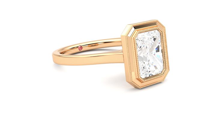 Taylor & Hart Arcadia Radiant Engagement Ring 360 degree image 6