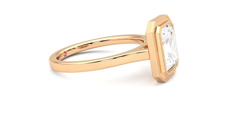 Taylor & Hart Arcadia Radiant Engagement Ring 360 degree image 8