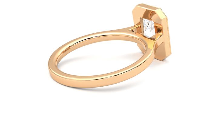 Taylor & Hart Arcadia Radiant Engagement Ring 360 degree image 12
