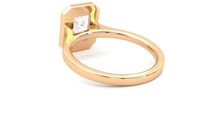 Taylor & Hart Arcadia Radiant Engagement Ring 360 degree image 17