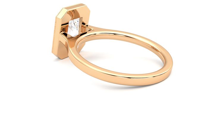 Taylor & Hart Arcadia Radiant Engagement Ring 360 degree image 18