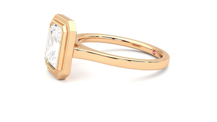 Taylor & Hart Arcadia Radiant Engagement Ring 360 degree image 22
