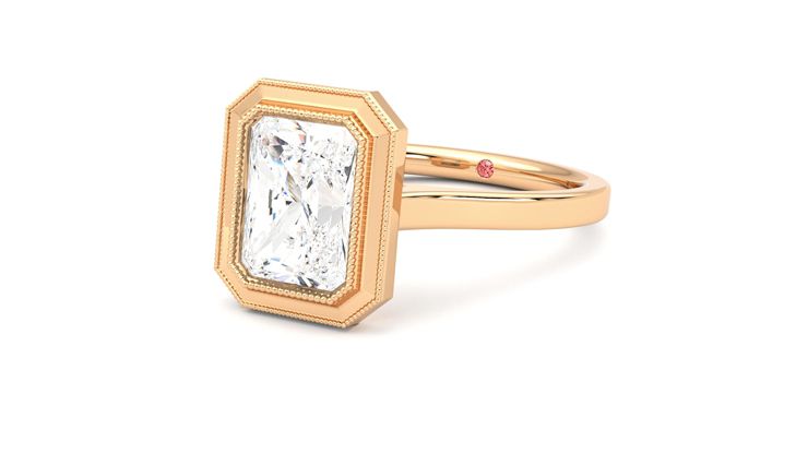 Taylor & Hart Arcadia Radiant Engagement Ring 360 degree image 25