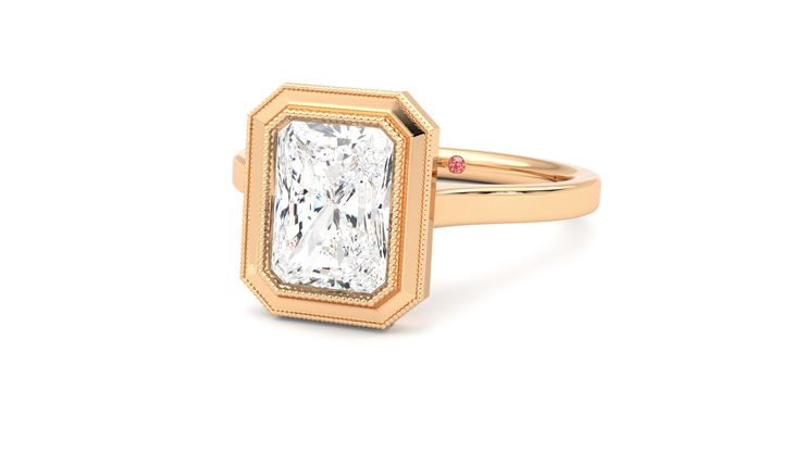 Taylor & Hart Arcadia Radiant Engagement Ring 360 degree image 26