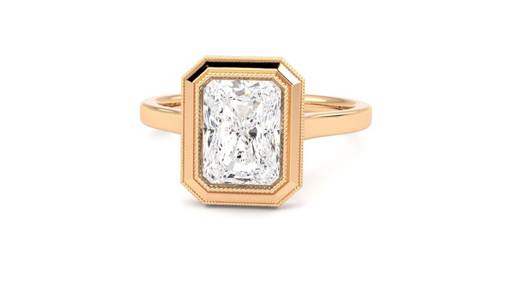 Taylor & Hart Arcadia Radiant Engagement Ring 360 degree image 28