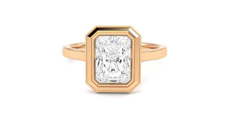 Taylor & Hart Arcadia Radiant Engagement Ring 360 degree image 29
