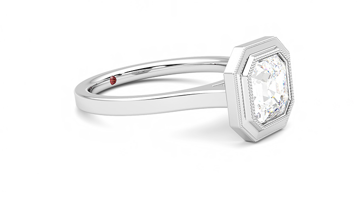 Taylor & Hart Arcadia Asscher Engagement Ring 360 degree image 6