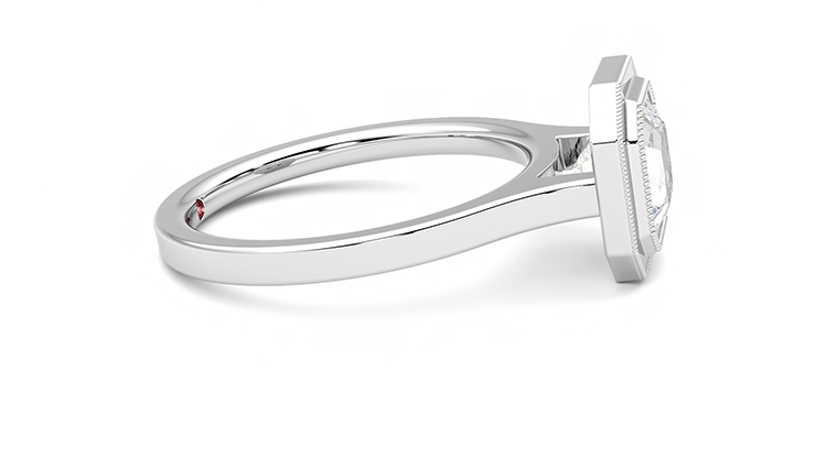 Taylor & Hart Arcadia Asscher Engagement Ring 360 degree image 8