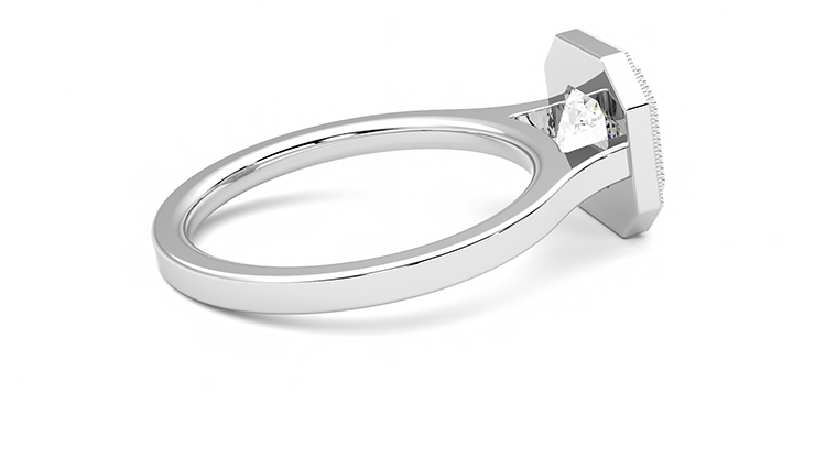Taylor & Hart Arcadia Asscher Engagement Ring 360 degree image 10