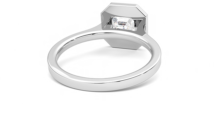 Taylor & Hart Arcadia Asscher Engagement Ring 360 degree image 13