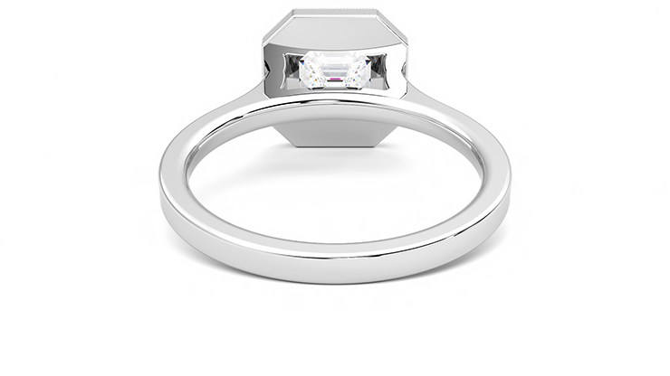Taylor & Hart Arcadia Asscher Engagement Ring 360 degree image 14