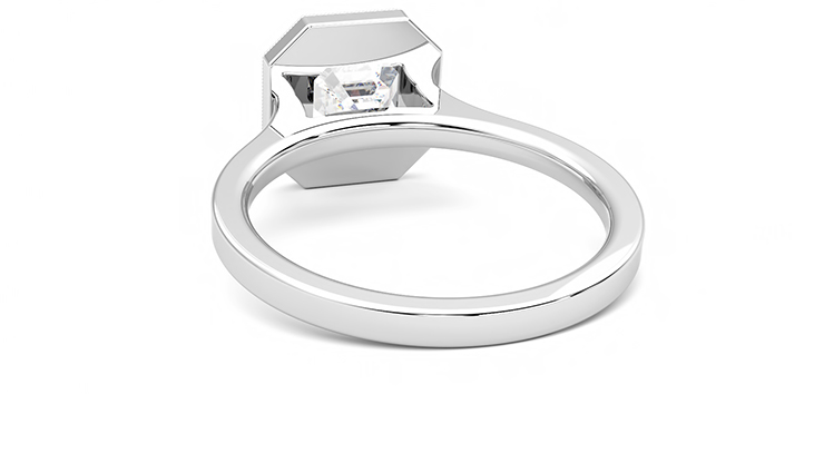 Taylor & Hart Arcadia Asscher Engagement Ring 360 degree image 15