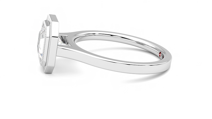 Taylor & Hart Arcadia Asscher Engagement Ring 360 degree image 20