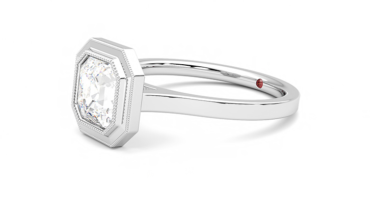 Taylor & Hart Arcadia Asscher Engagement Ring 360 degree image 22