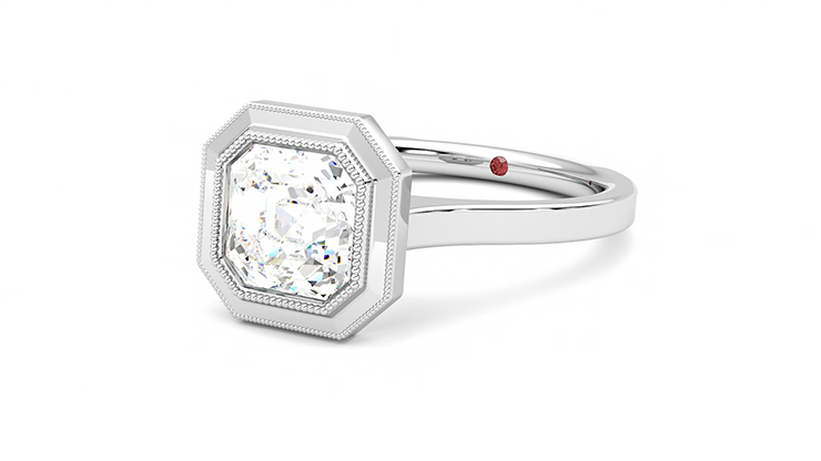 Taylor & Hart Arcadia Asscher Engagement Ring 360 degree image 24