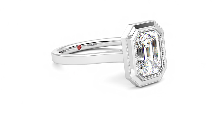 Taylor & Hart Arcadia Emerald Engagement Ring 360 degree image 5