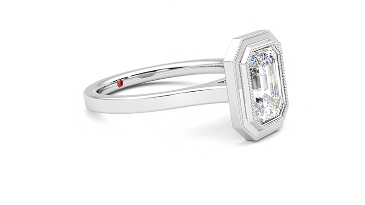 Taylor & Hart Arcadia Emerald Engagement Ring 360 degree image 6