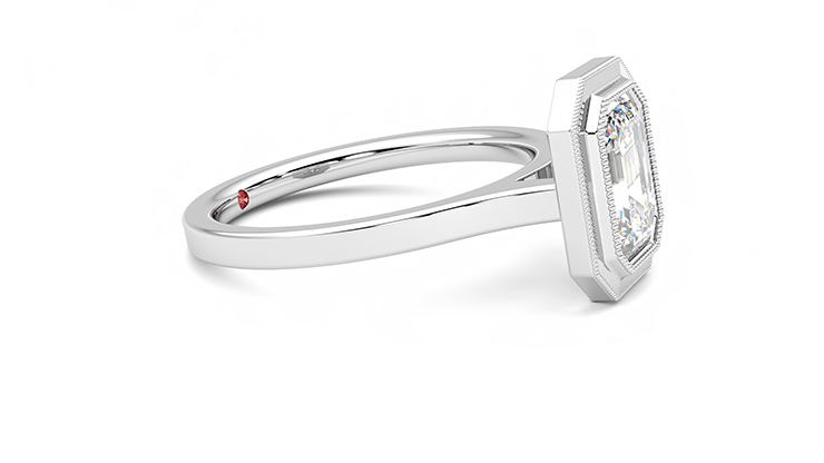 Taylor & Hart Arcadia Emerald Engagement Ring 360 degree image 7