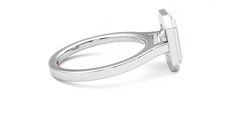 Taylor & Hart Arcadia Emerald Engagement Ring 360 degree image 9