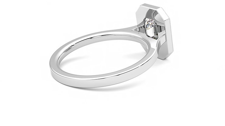 Taylor & Hart Arcadia Emerald Engagement Ring 360 degree image 11