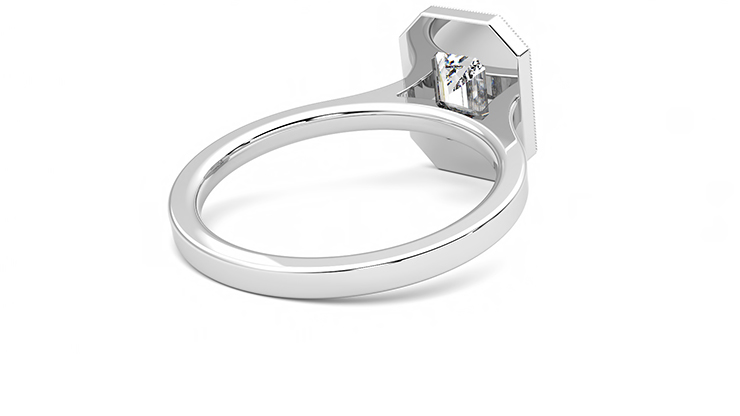 Taylor & Hart Arcadia Emerald Engagement Ring 360 degree image 12