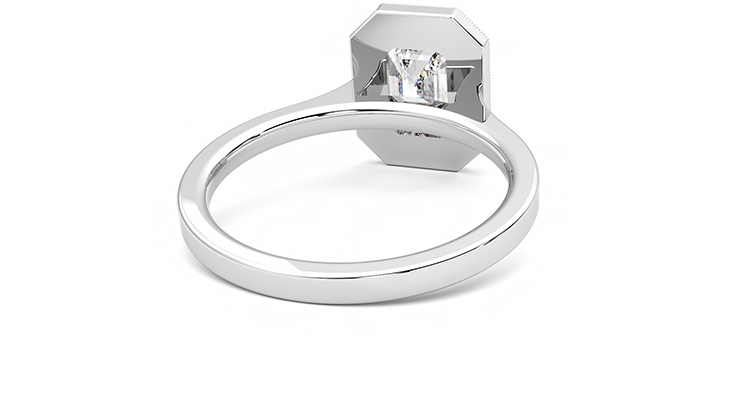 Taylor & Hart Arcadia Emerald Engagement Ring 360 degree image 13