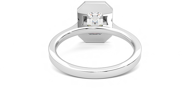 Taylor & Hart Arcadia Emerald Engagement Ring 360 degree image 14