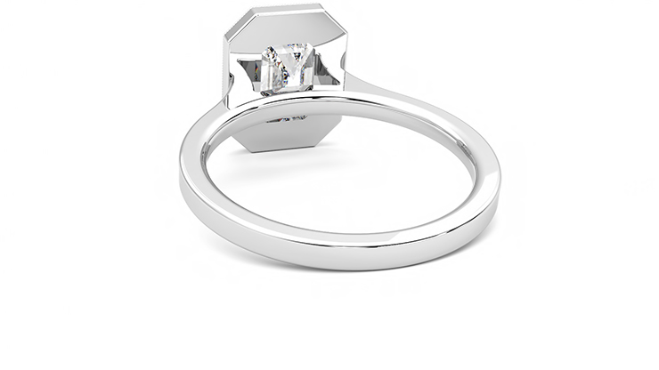 Taylor & Hart Arcadia Emerald Engagement Ring 360 degree image 15