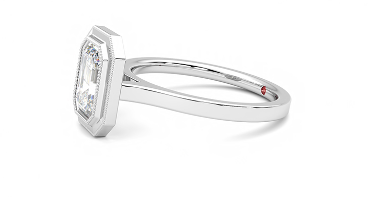 Taylor & Hart Arcadia Emerald Engagement Ring 360 degree image 21