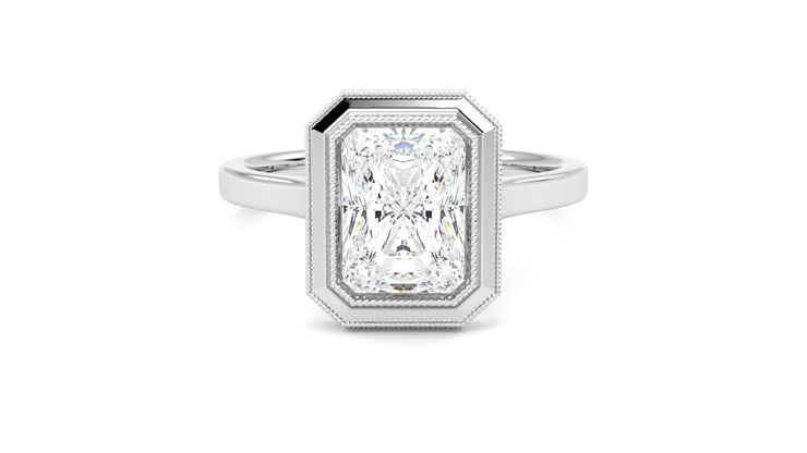Taylor & Hart Arcadia Radiant Engagement Ring 360 degree image 0