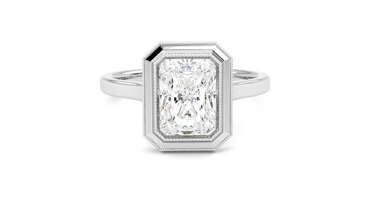 Taylor & Hart Arcadia Radiant Engagement Ring 360 degree image 1