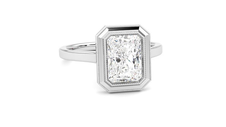 Taylor & Hart Arcadia Radiant Engagement Ring 360 degree image 3
